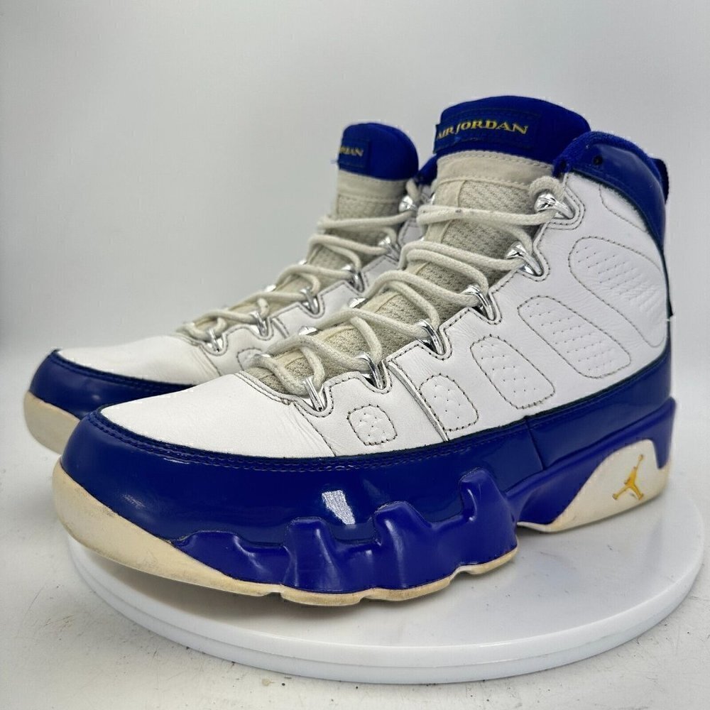 Nike Air Jordan 9 Retro Kobe Bryant Lakers White Blue Men Shoes 302370-121 Sz 9